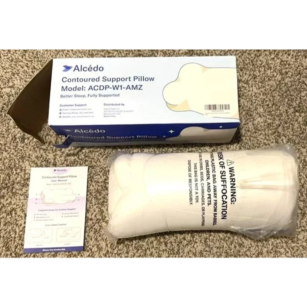 Cervical Memory Foam Pillow, Adjustable Neck Support, 26 x 15 in